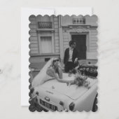 Faire-part de mariage tendance rose rouge (Dos)