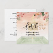 Faire-part de mariage Tennis à réserver (Devant / Derrière)