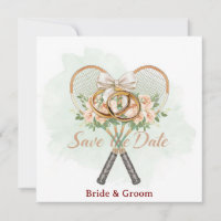 Faire-part de mariage Tennis Save the date