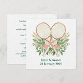 Faire-part de mariage Tennis Save the Date (Devant / Derrière)