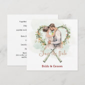 Faire-part de mariage Tennis Save the Date (Devant / Derrière)