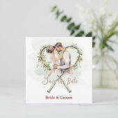 Faire-part de mariage Tennis Save the Date (Debout devant)