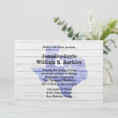 Faire-part de mariage texan en bois rustique 2 (Debout devant)