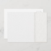 Faire-part de mariage texture blanche uni vintage (Devant / Derrière)