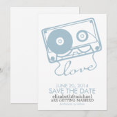 Faire-part de mariage The Perfect Mix {bleu clair} (Devant / Derrière)