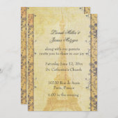 Faire-part de mariage thématique de Paris (Devant / Derrière)