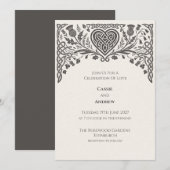 Faire-part de mariage Thistle Celtic Knot (Devant / Derrière)