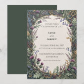 Faire-part de mariage Thistle celtique (Devant / Derrière)