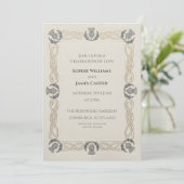 Faire-part de mariage Thistle celtique vintage (Debout devant)