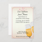 Faire-part de mariage Toast Champagne (Devant / Derrière)