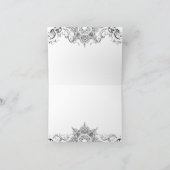 Faire-part de mariage toile noir et blanc à motif  (Intérieur)