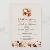 Faire-part de mariage, tomber dans l'amour Mariage (Devant / Derrière)