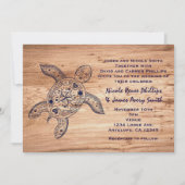 Faire-part de mariage Tortue Hawaïenne et Bois Cla (Devant)