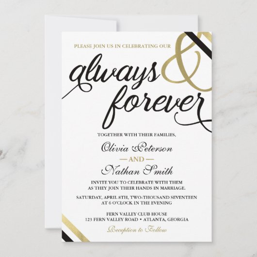 Faire-part de mariage, Toujours & Pour toujours, N (Devant)