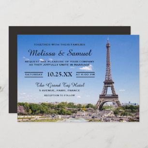 Faire-part de mariage Tour Eiffel