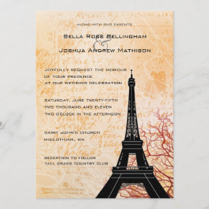 Faire-part de mariage tour Eiffel