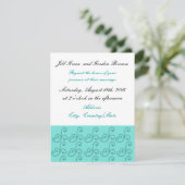 Faire-Part de Mariage Tourbillon Aqua (Debout devant)