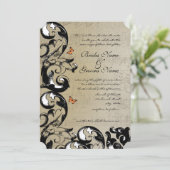 Faire-part de mariage Tourbillon Papillon (Debout devant)