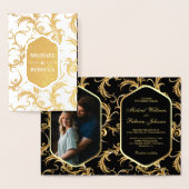 Faire-part de mariage tourbillons de papier d'alum (Affichage)