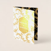Faire-part de mariage tourbillons de papier d'alum (Devant)