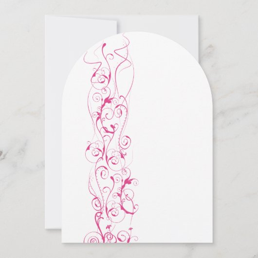 Faire-part de mariage Tourbillons roses (Dos)