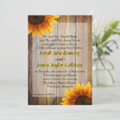 Faire-part de mariage Tournesol (Debout devant)