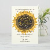 Faire-part de mariage tournesol (Debout devant)