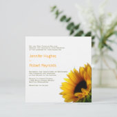 Faire-part de mariage tournesol (Debout devant)