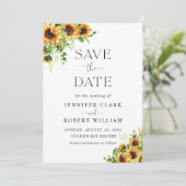 Faire-part de mariage Tournesol (Debout devant)
