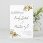 faire-part de mariage tournesol (Debout devant)