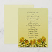 Faire-part de mariage tournesol (Devant / Derrière)