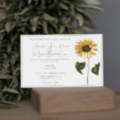 Faire-part de mariage tournesol