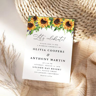 Faire-part de mariage tournesol