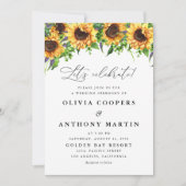 Faire-part de mariage tournesol (Devant)