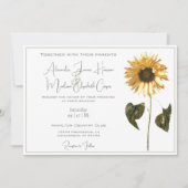 Faire-part de mariage tournesol (Devant)