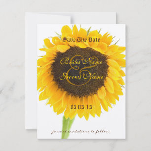 Faire-part de mariage Tournesol à conserver