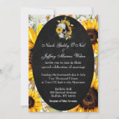 Faire-part de mariage Tournesol avec Crâne (Devant)