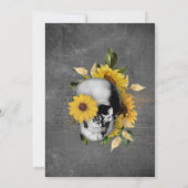 Faire-part de mariage Tournesol avec Crâne (Dos)