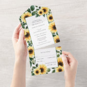 Faire-Part de Mariage Tournesol d'Automne Tout Com (Déchirure)