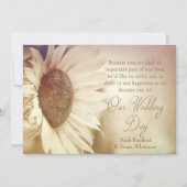 Faire-part de mariage - Tournesol - Effets doux (Devant)