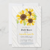 Faire-part de mariage tournesol gris jaune rustiqu (Devant)