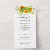 Faire-part de mariage Tournesol Tout Compris (À l'intérieur)