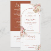 Faire-Part de Mariage Tout Compris en Terre Cuite  (Devant / Derrière)