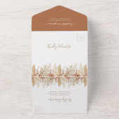 Faire-Part de Mariage Tout Compris Herbe de Pampas (Dehors)