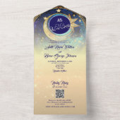 Faire-Part de Mariage Tout Compris Lune et Étoiles (À l'intérieur)