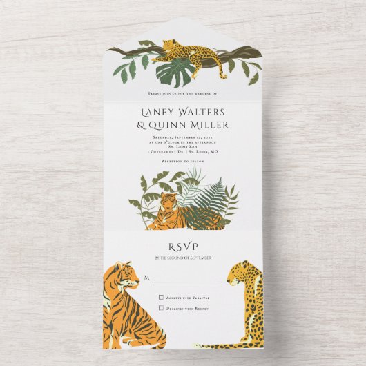 Faire-part de mariage Tout compris pour les Grands (À l'intérieur)