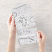 Faire-Part de Mariage Tout Compris Vintage Rustiqu (Déchirure)