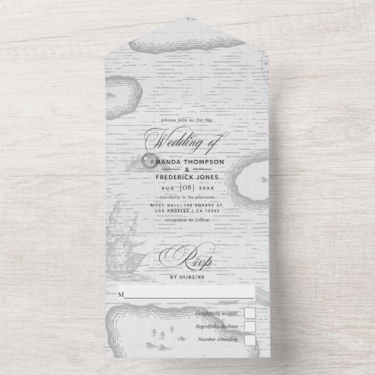 Faire-Part de Mariage Tout Compris Vintage Rustiqu (À l'intérieur)