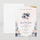 Faire-Part de Mariage Tout-en-un (Devant / Derrière)