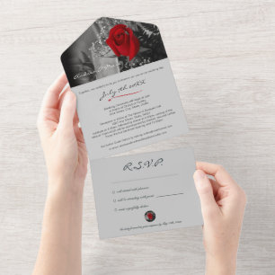 Faire-part de mariage tout-en-un